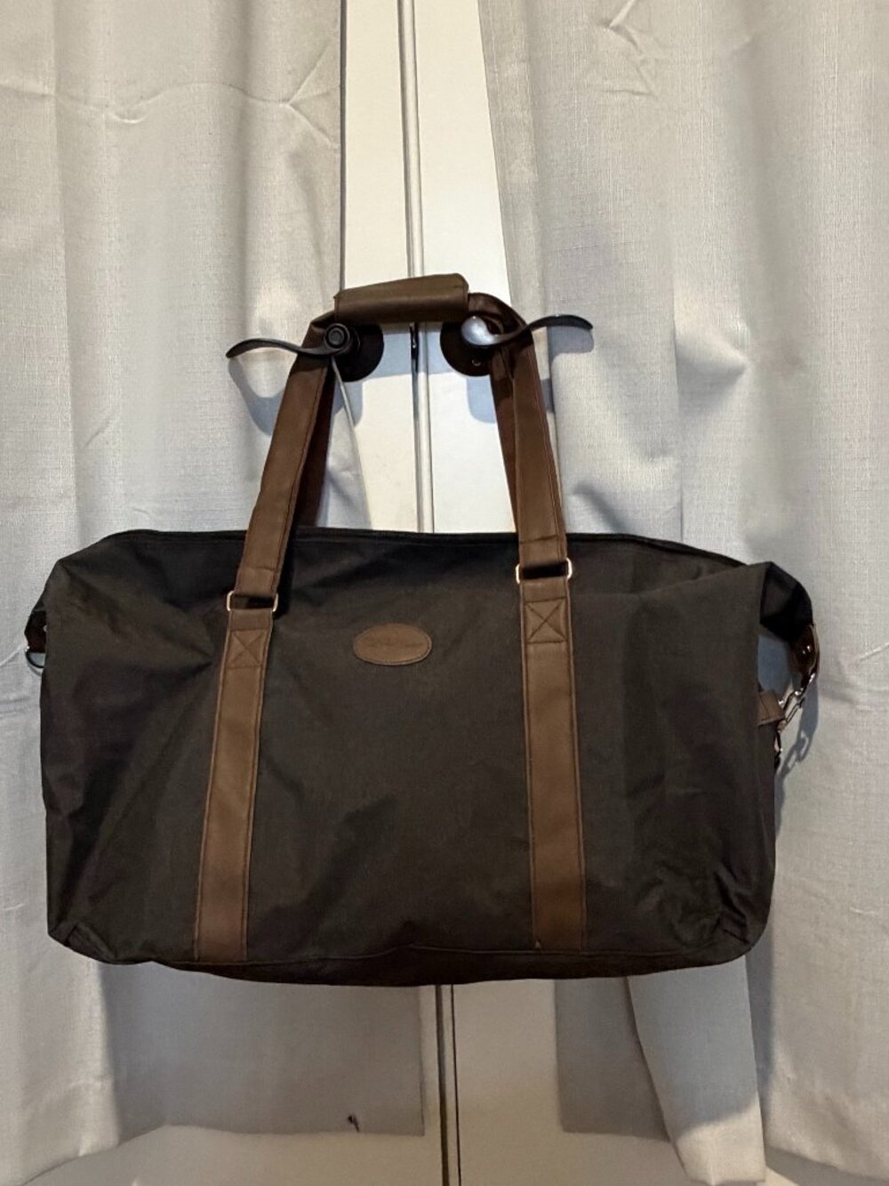 Bella Russo Travel Duffle Bag - Gray/Brown - EUC - Picture 2 of 8